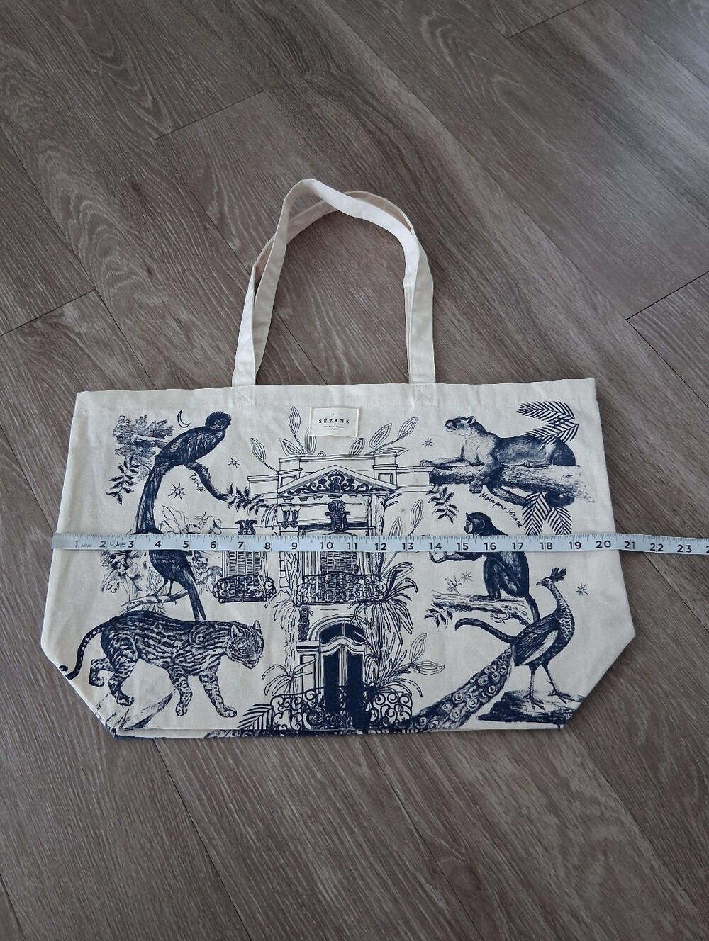Sezane × Maia Bunge Paradiso Jungle Canvas Tote - Picture 9 of 15